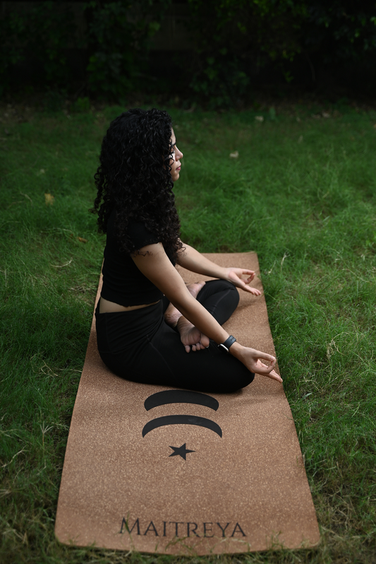 Maitreya Moon Phase Cork Yoga Mat
