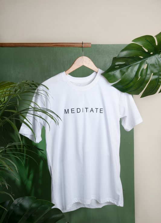 Meditate Unisex Black Color T - Shirt